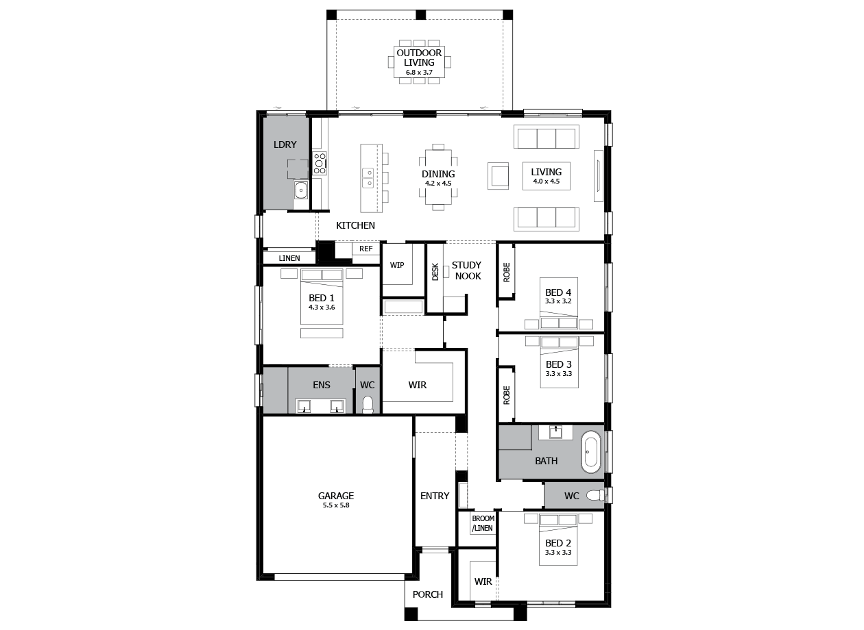 modern single floor house designs 
